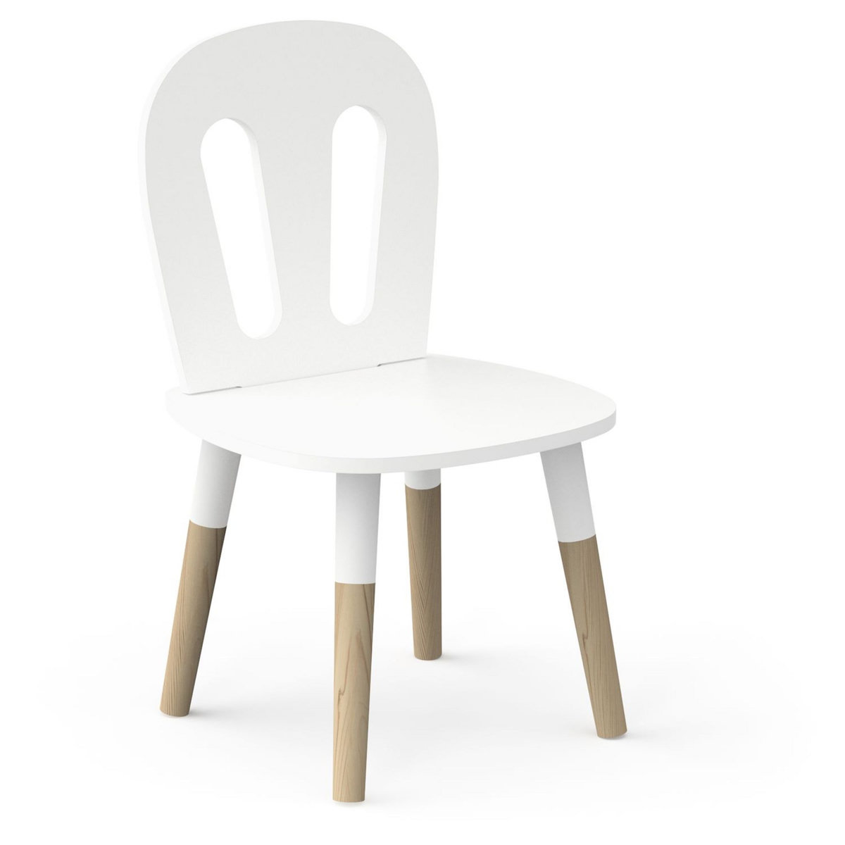 Set enfant 1 table 2 chaises blanc LINIA