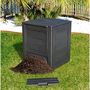 Voir la diapositive 2 : Toomax Composteur de jardin 260 Litres Noir Dim 60 x 60 x 73 cm Déchets divers TOOMAX