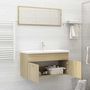 Voir la diapositive 3 : VIDAXL Ensemble de meubles de salle de bain 2 pcs chene sonoma