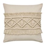 Paris Prix Coussin Déco Macramé  Samaya  45x45cm Naturel