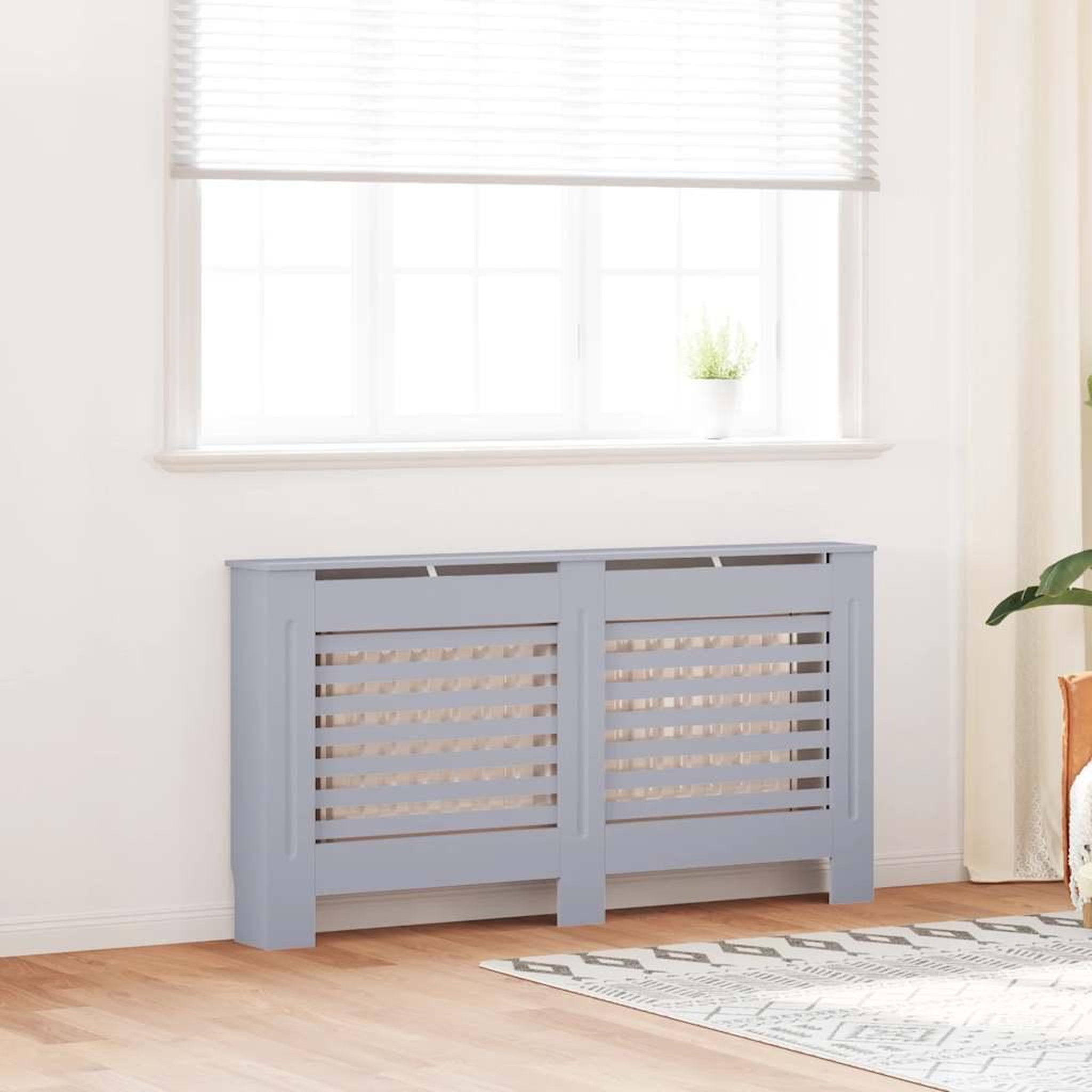 VIDAXL Cache-radiateur anthracite 152x19x81,5 cm MDF
