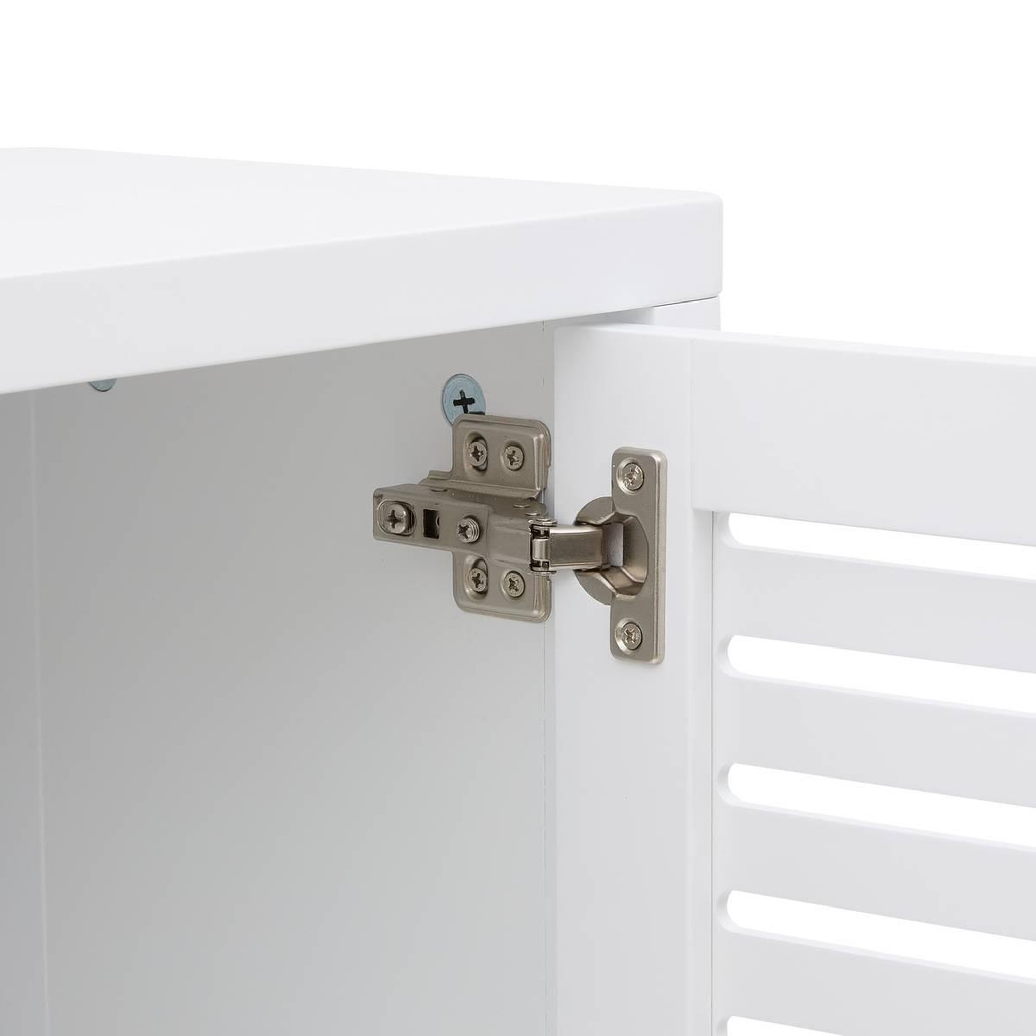 Voir la diapositive 5 : FIVE Meuble wc 2 portes  oréa  165cm blanc