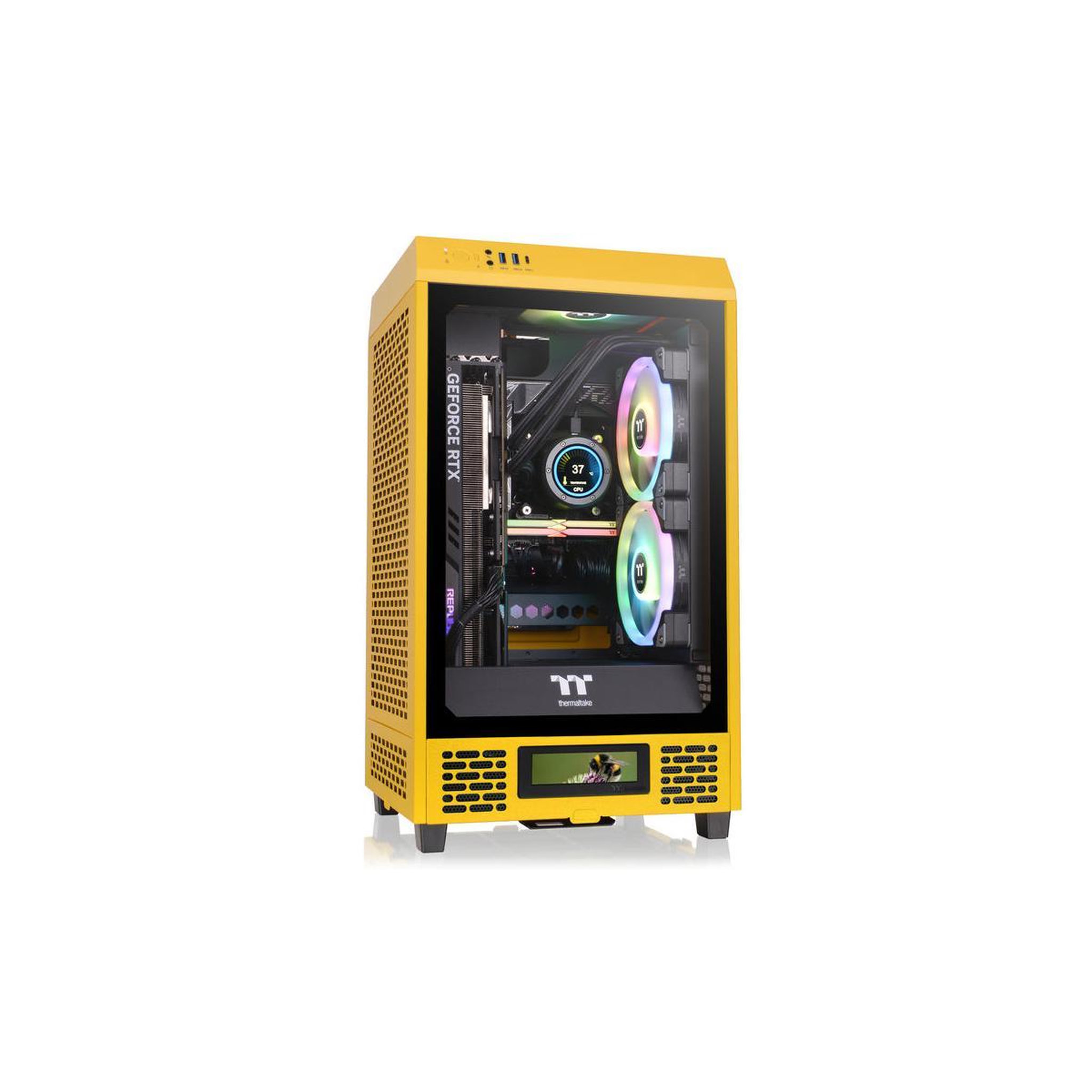 Voir la diapositive 3 : Thermaltake Boîtier pc thermaltake ca-1x9-00s4wn-00 mini tour jaune