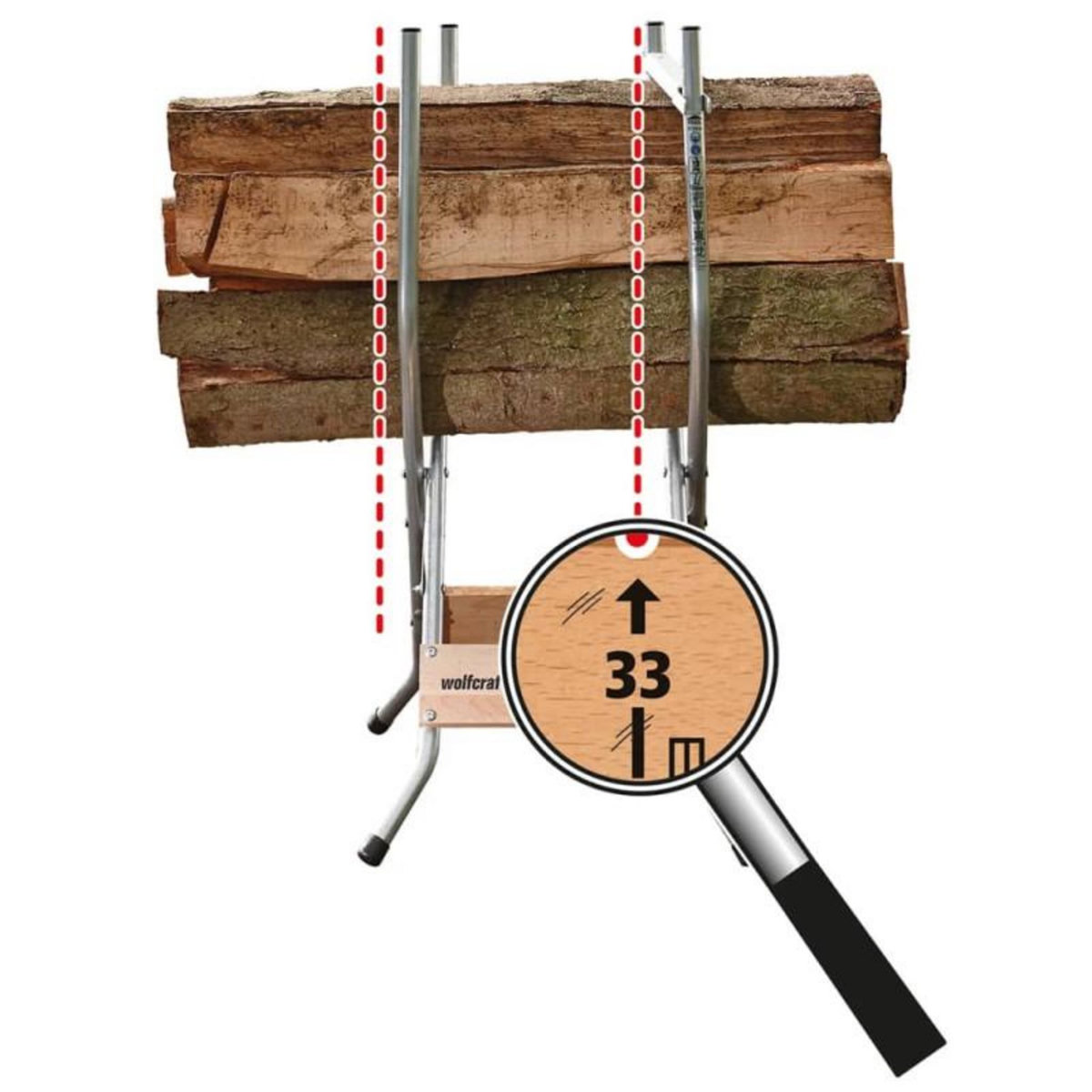 WOLFCRAFT wolfcraft Chevalet a buches SB 60 100 kg 5119000