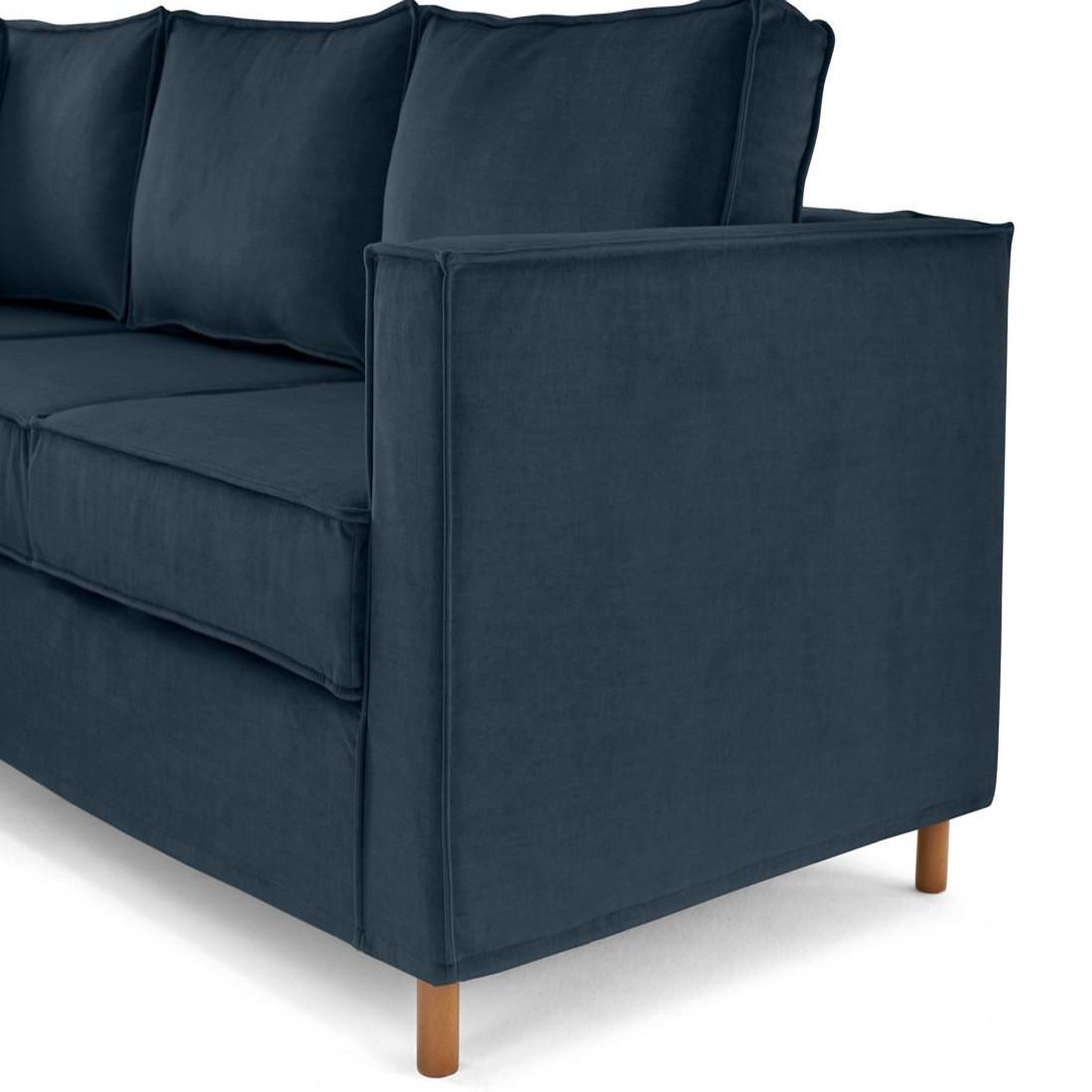 Voir la diapositive 5 : LISA DESIGN Jake - canapé déhoussable d'angle gauche 5 places en velours