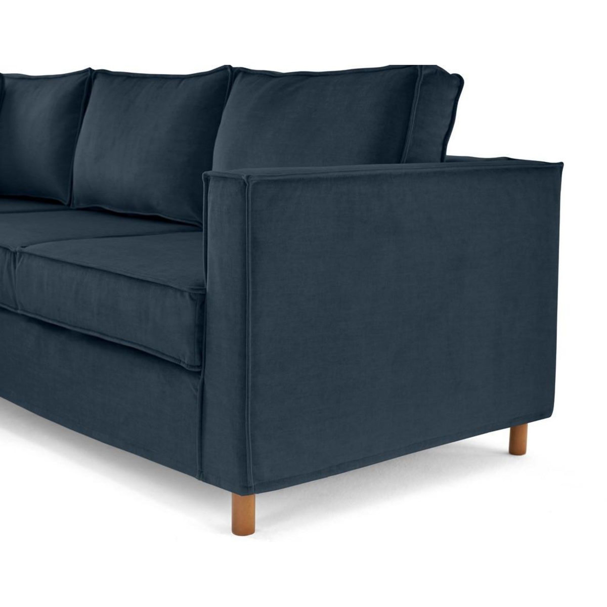 LISA DESIGN Jake - canapé déhoussable d'angle gauche 5 places en velours