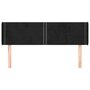 Voir la diapositive 3 : VIDAXL Tete de lit avec oreilles Noir 147x16x78/88 cm Velours