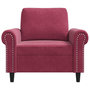 Voir la diapositive 4 : VIDAXL Fauteuil Rouge bordeaux 60 cm Velours