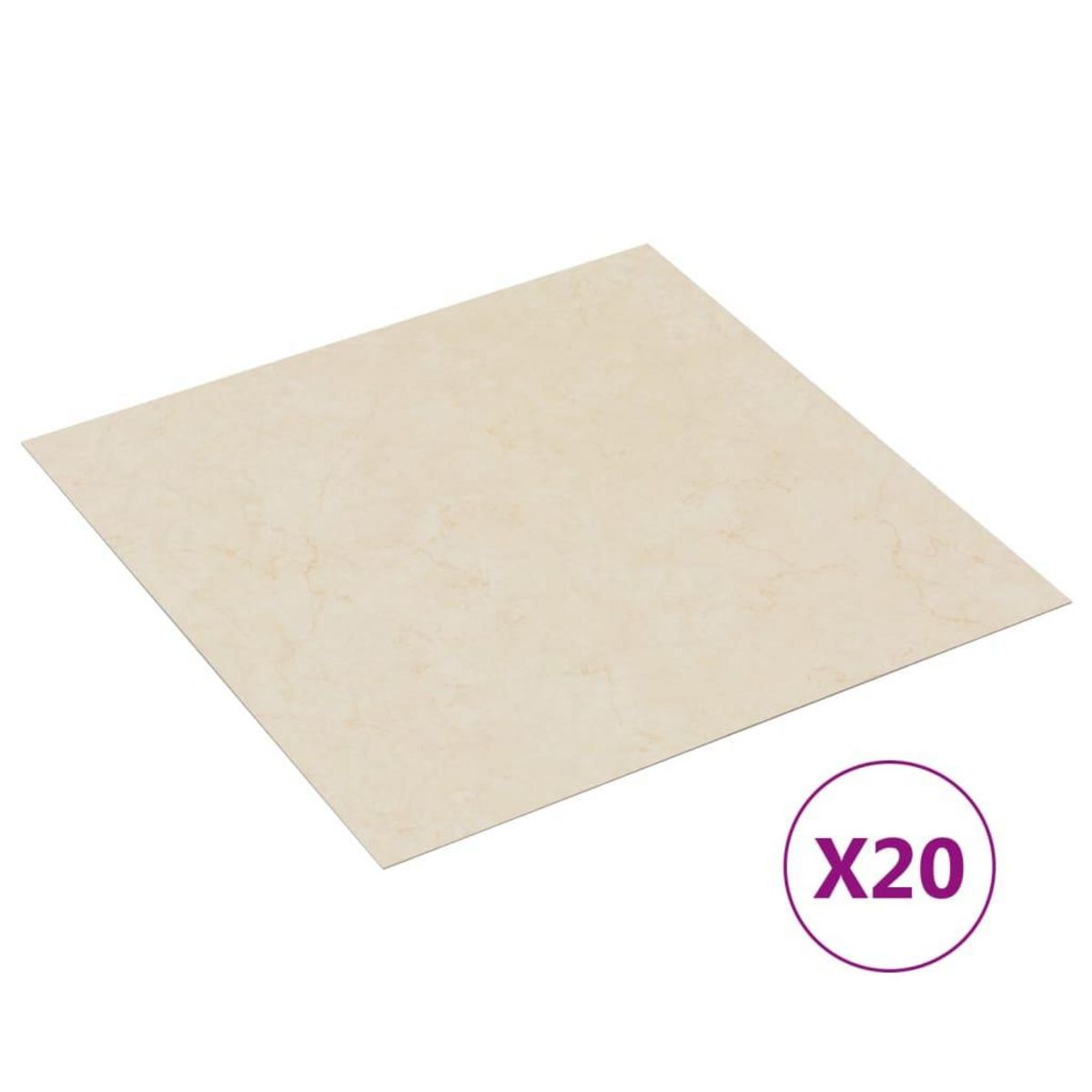 VIDAXL Dalles de plancher autoadhesives 20 pcs PVC 1,86 m² beige