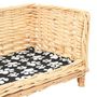 Voir la diapositive 4 : VIDAXL Panier pour chiens avec coussin 50x33x30 cm Saule naturel