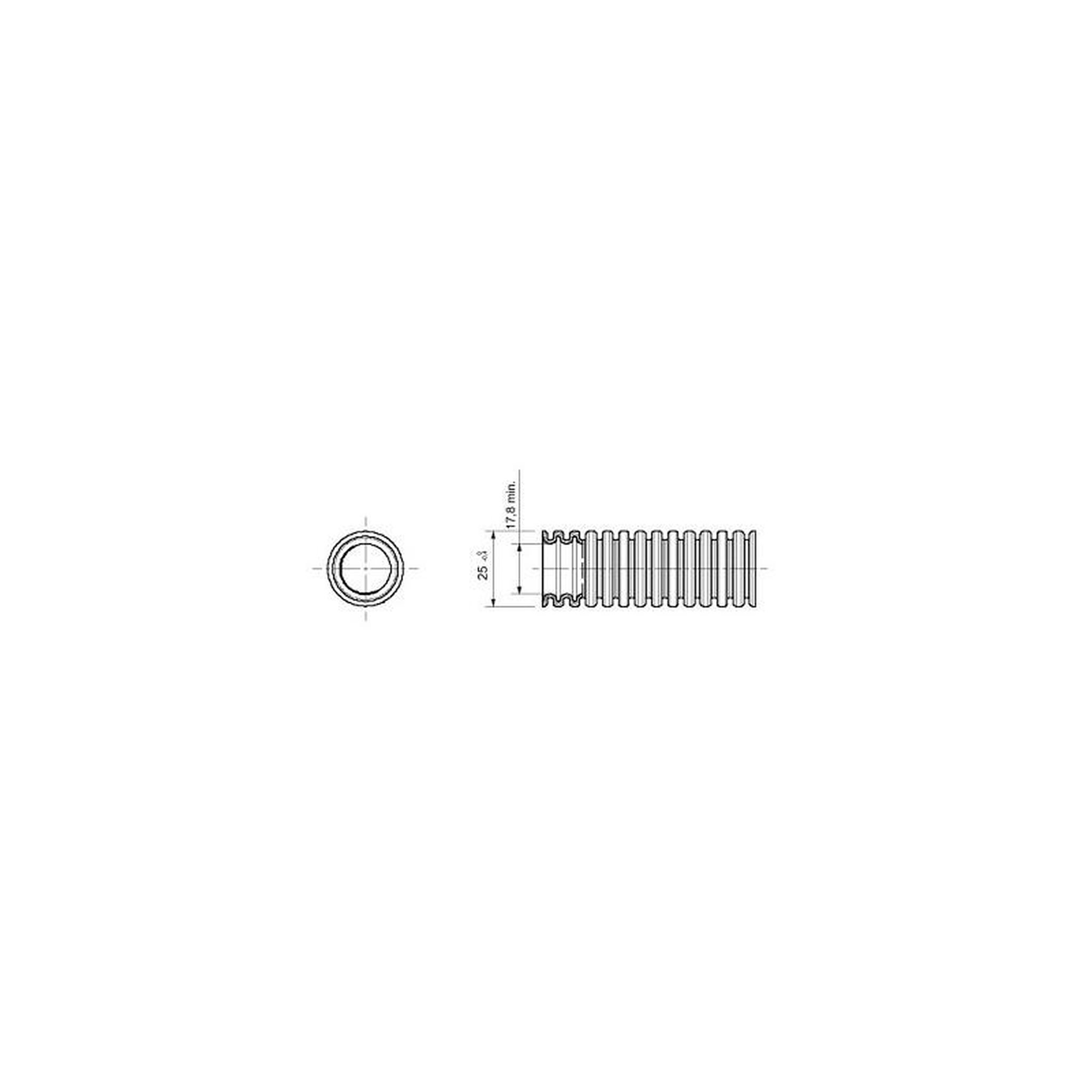 Voir la diapositive 2 : GEWISS Conduit cintrable ICTA avec tire fils gris foncé diamètre 25mm GEWISS DX20525R