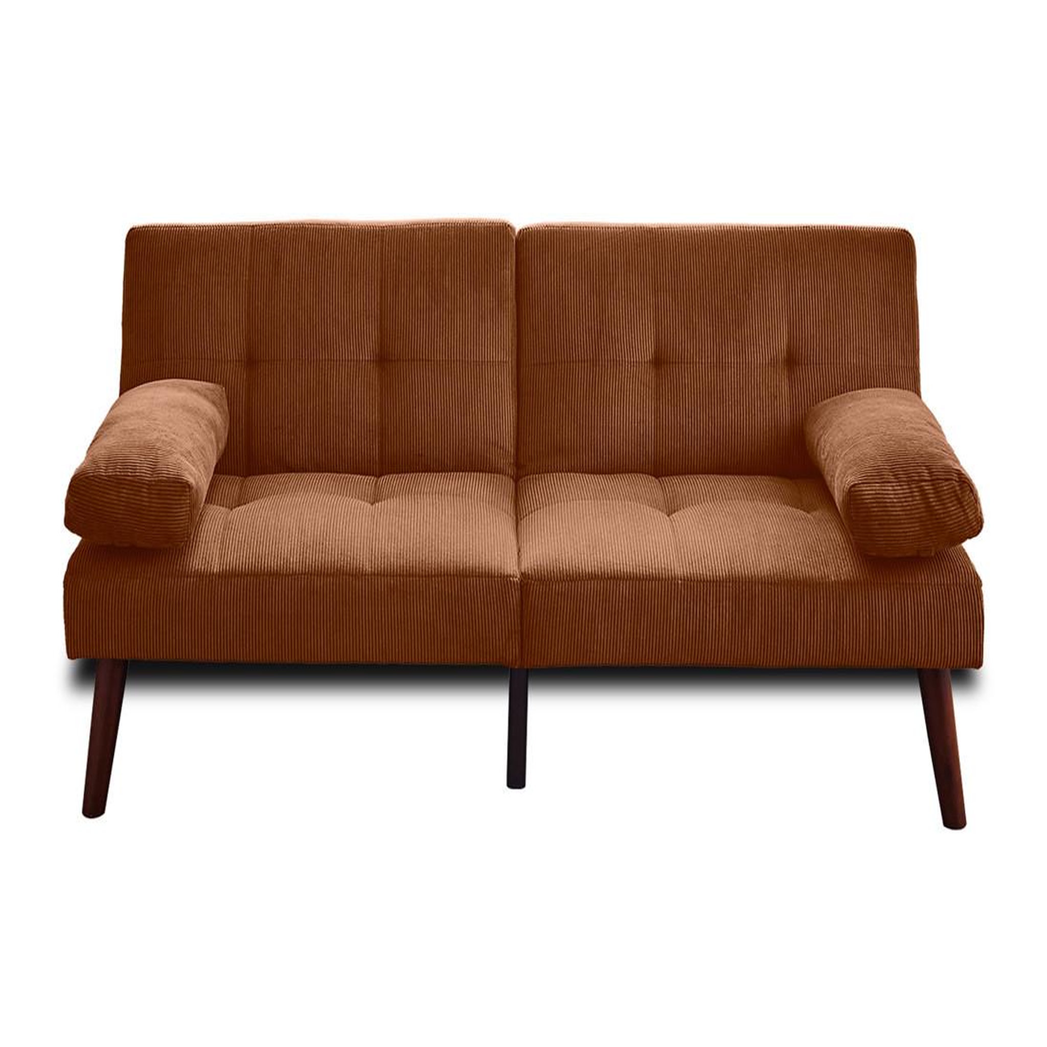 Voir la diapositive 1 : BEST MOBILIER Philae - canapé convertible clic-clac 2 places - velours côtelé
