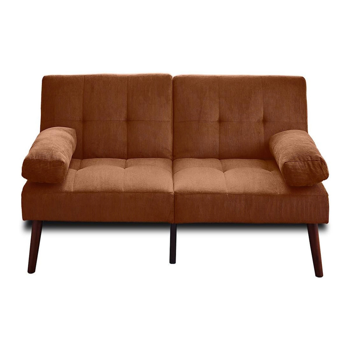 BEST MOBILIER Philae - canapé convertible clic-clac 2 places - velours côtelé