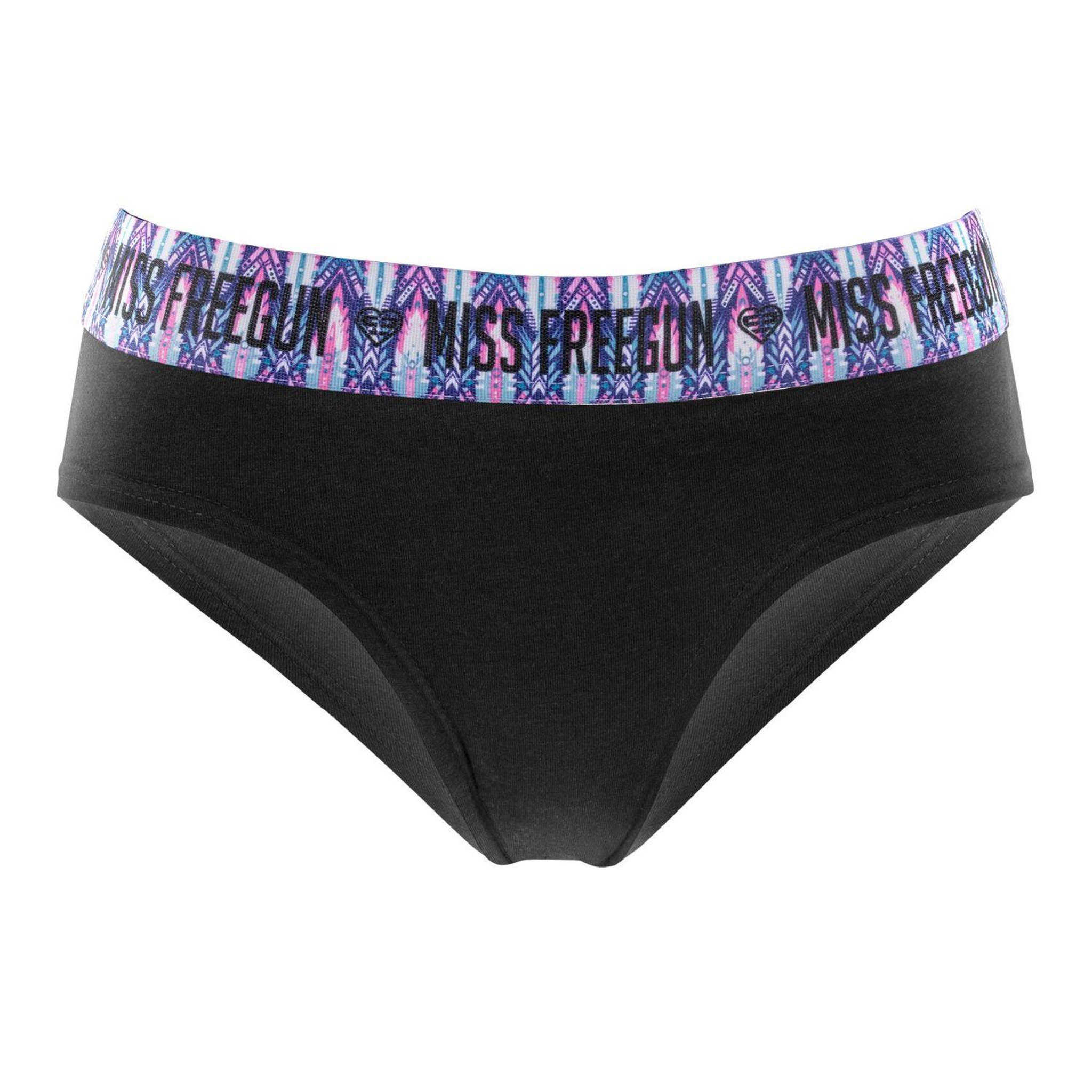 Voir la diapositive 3 : FREEGUN Lot de 3 culottes fille en coton ethnik
