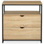 Voir la diapositive 3 : ID MARKET Commode 2 tiroirs DETROIT 80 cm design industriel avec étagère