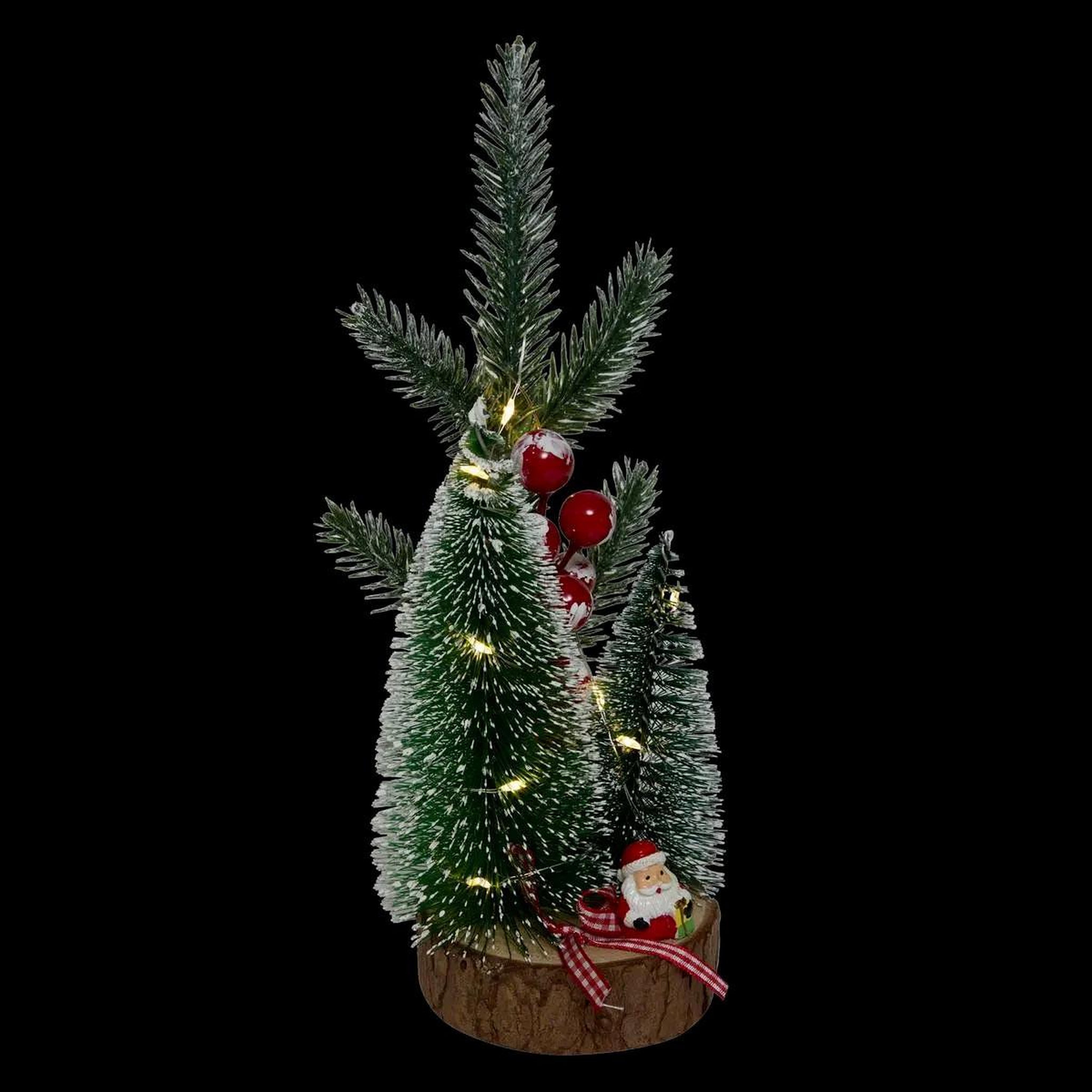 Voir la diapositive 6 : FEERIC LIGHT & CHRISTMAS Décoration sapin lumineux led  père noël  25cm vert