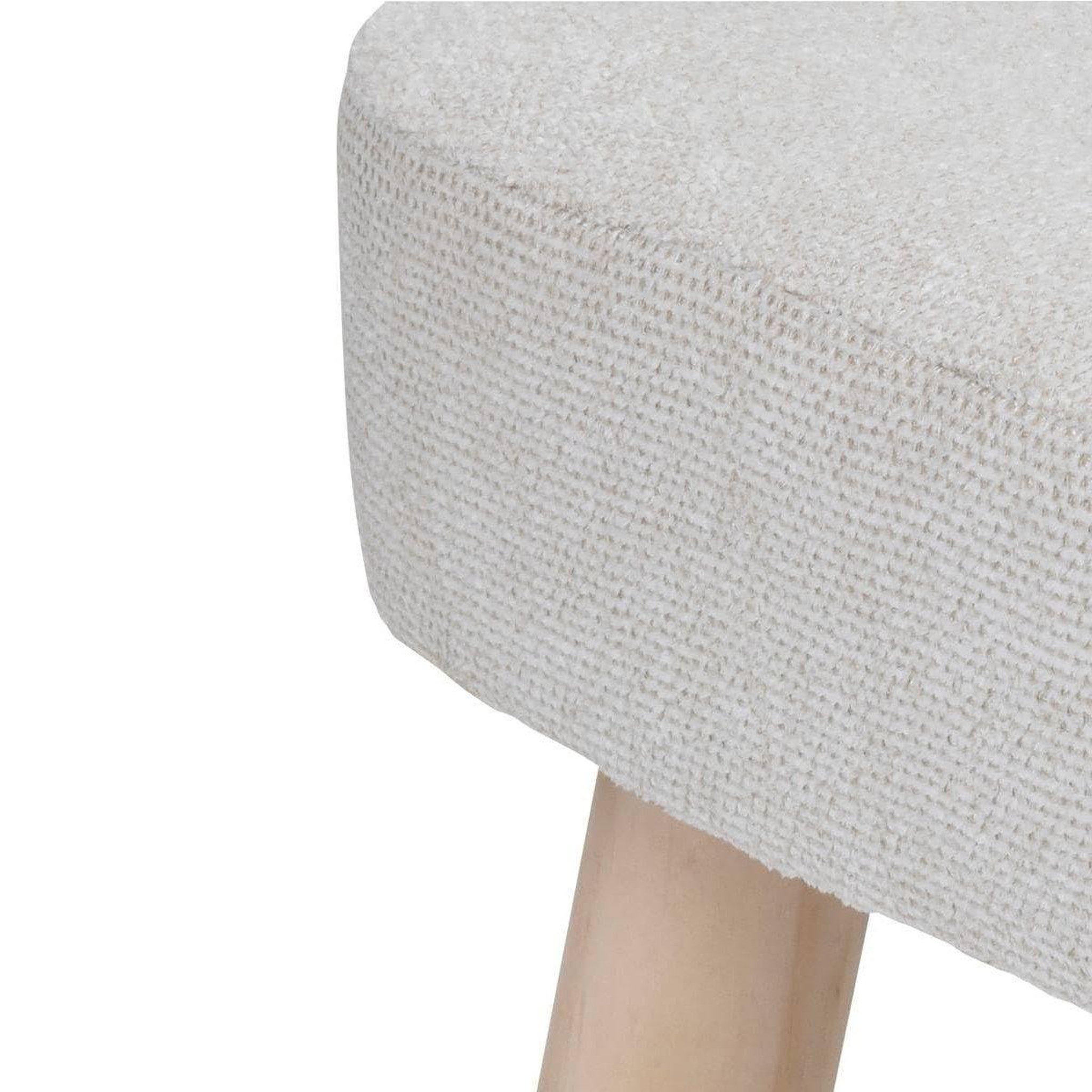 Voir la diapositive 2 : ATMOSPHERA Tabouret Design  Thena  36cm Ivoire