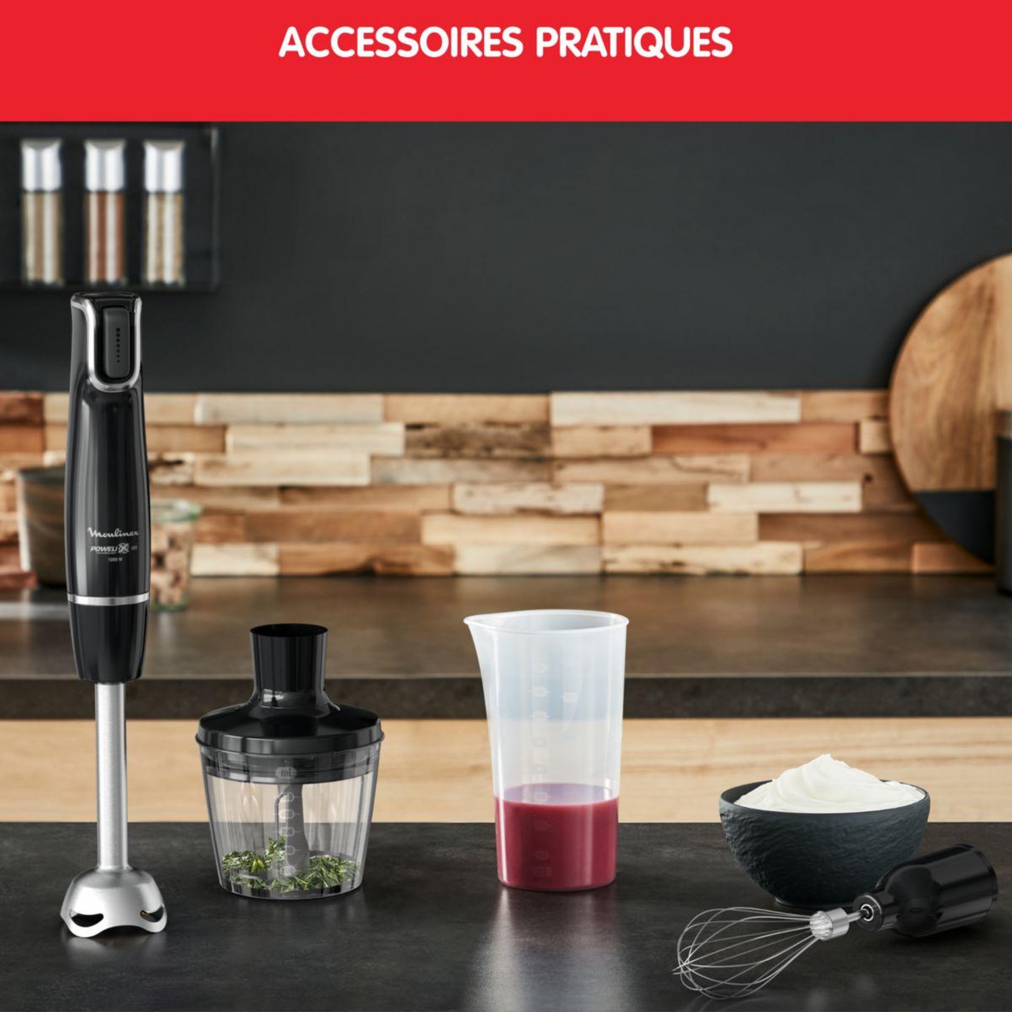 Voir la diapositive 5 : MOULINEX Mixeur infinyforce avec accessoire xl dd94l810