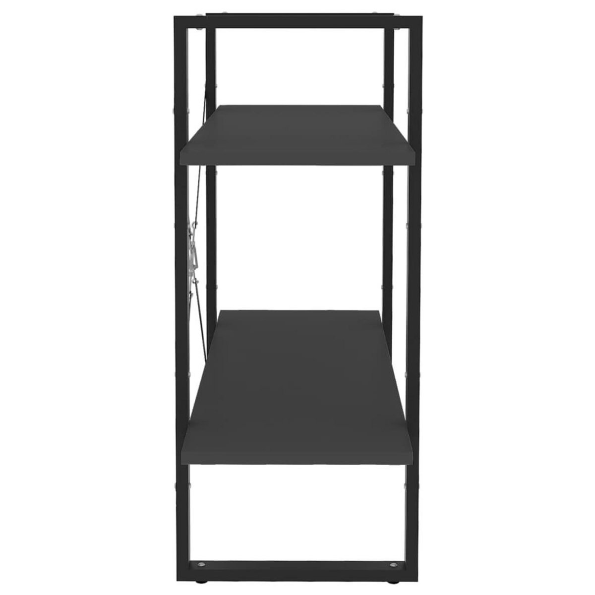 VIDAXL Bibliotheque a 2 niveaux Gris 80x30x70 cm bois d'ingenierie