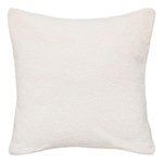 ATMOSPHERA Coussin déhoussable Snowy - Bouclette unie - 40 x 40 cm - Ivoire