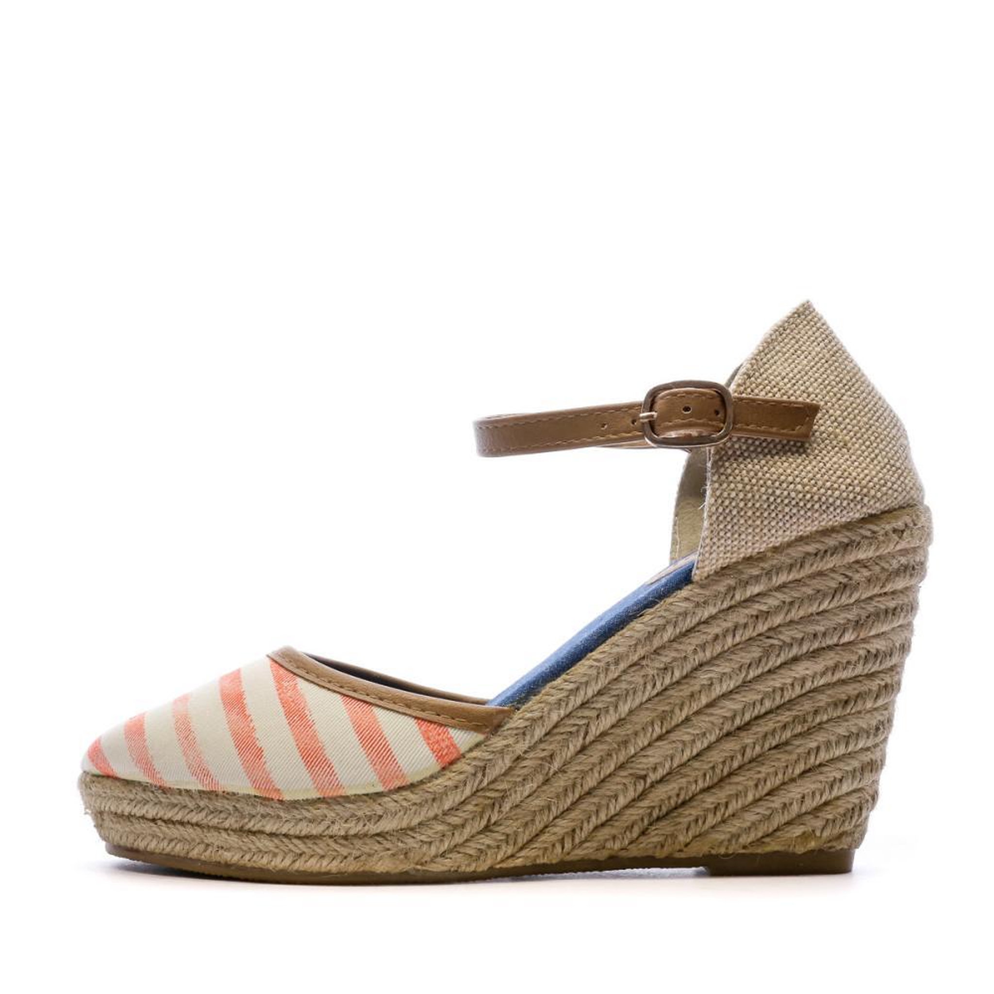 BEPPI Sandales à talon Orange Rayures Femme Beppi Casual Wedge. Coloris disponibles : Orange