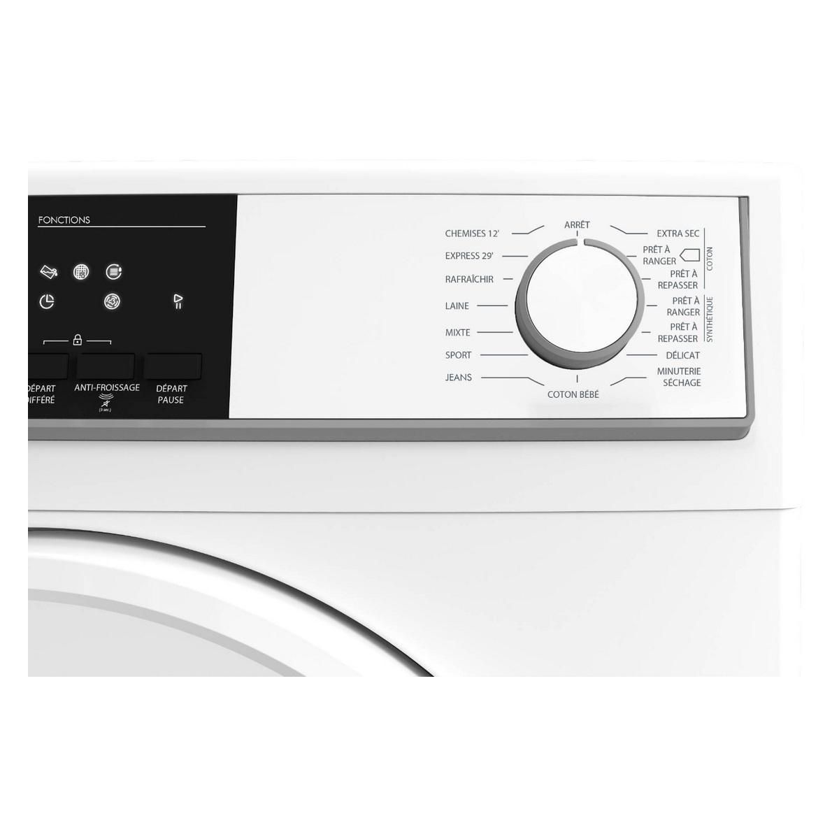 Sharp Sèche-linge à condensation 60cm 7kg blanc - KDNCB7S7PW91