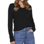 Voir la diapositive 1 : Vila Pull Col V Noir Femme Vila 69