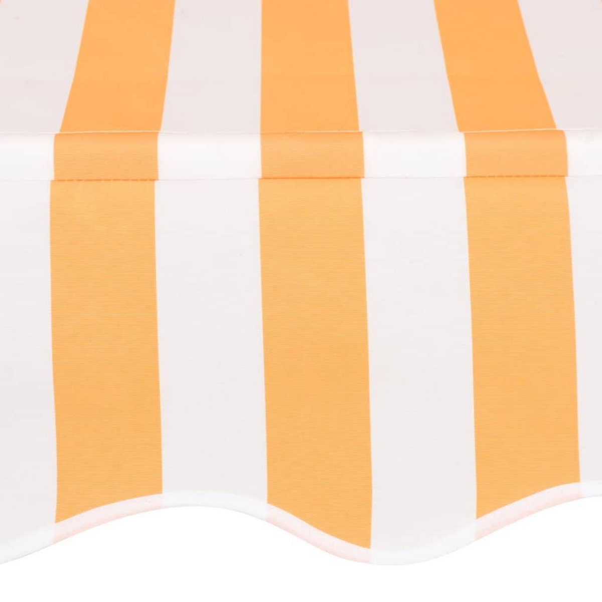 VIDAXL Auvent retractable manuel 350 cm Rayures oranges et blanches