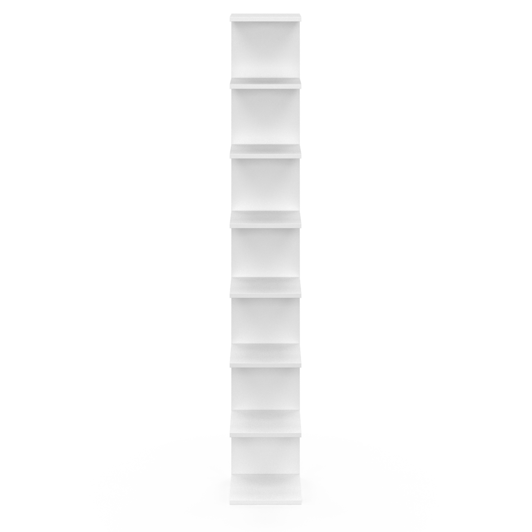 Voir la diapositive 4 : ID MARKET Etagère murale suspendue double position chiara 8 étagères blanc 190 cm