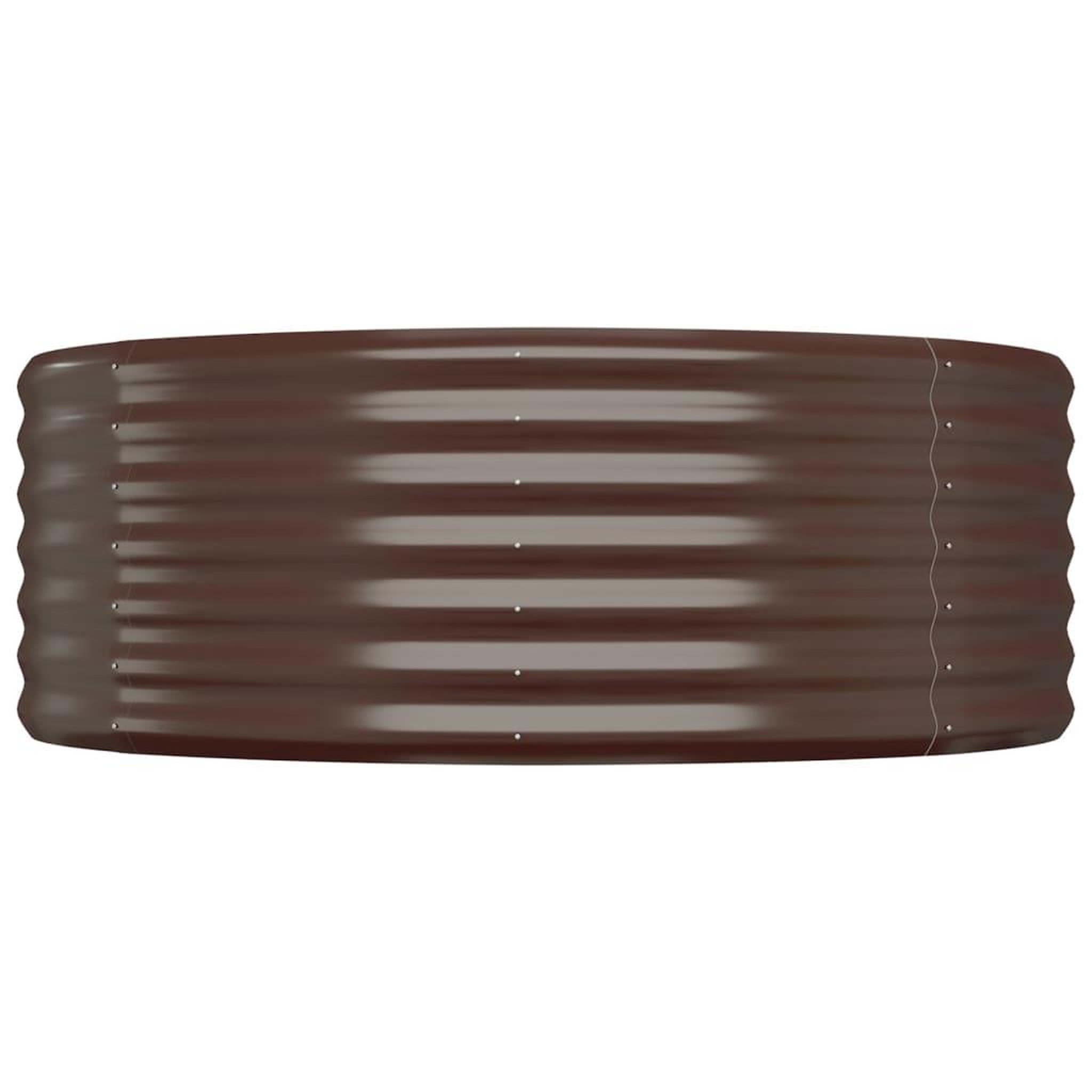 Voir la diapositive 4 : VIDAXL Lit sureleve de jardin Acier galvanise marron