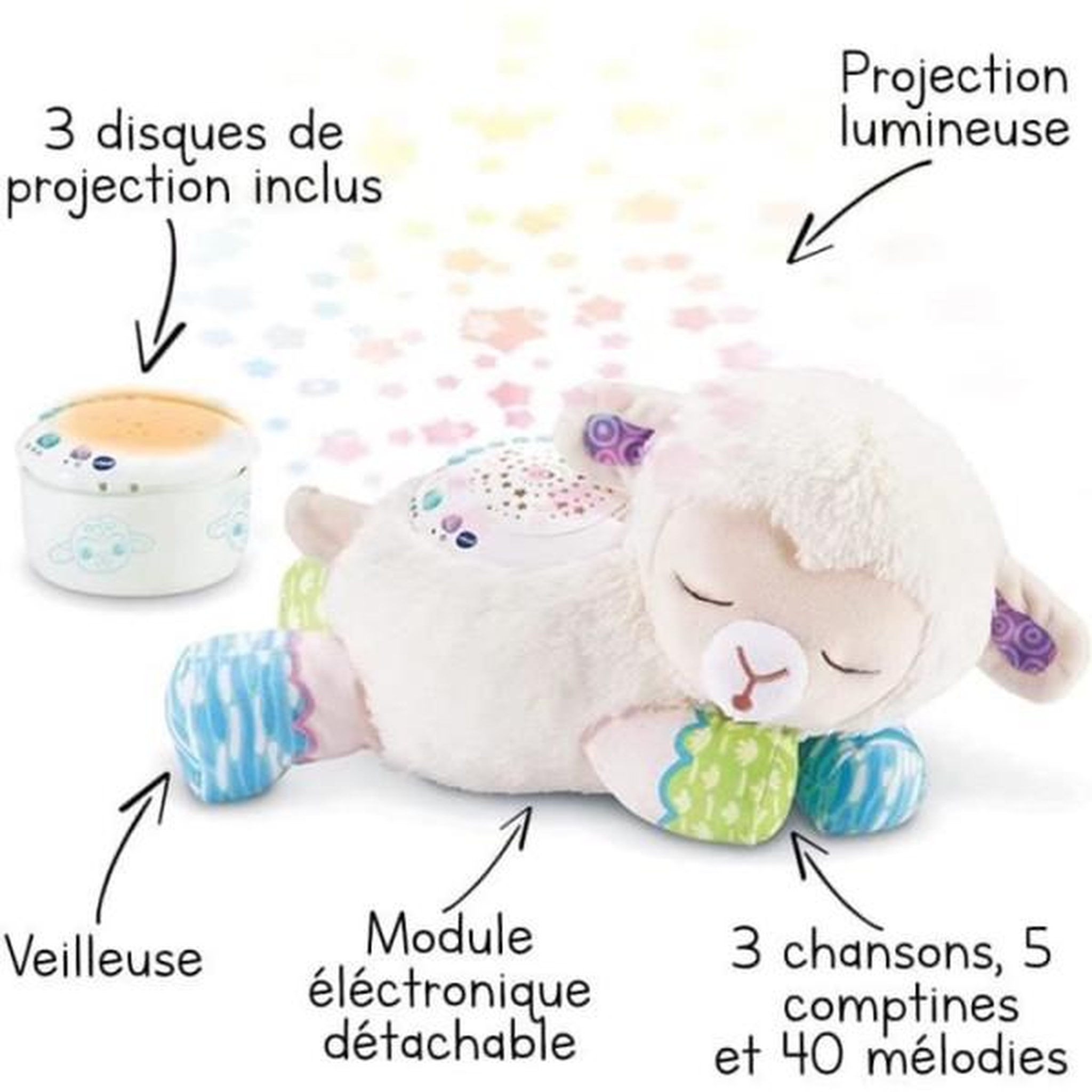 Voir la diapositive 4 : VTECH BABY VTECH BABY - Manon, Lumi Mouton Nuit Etoilée 3 en 1