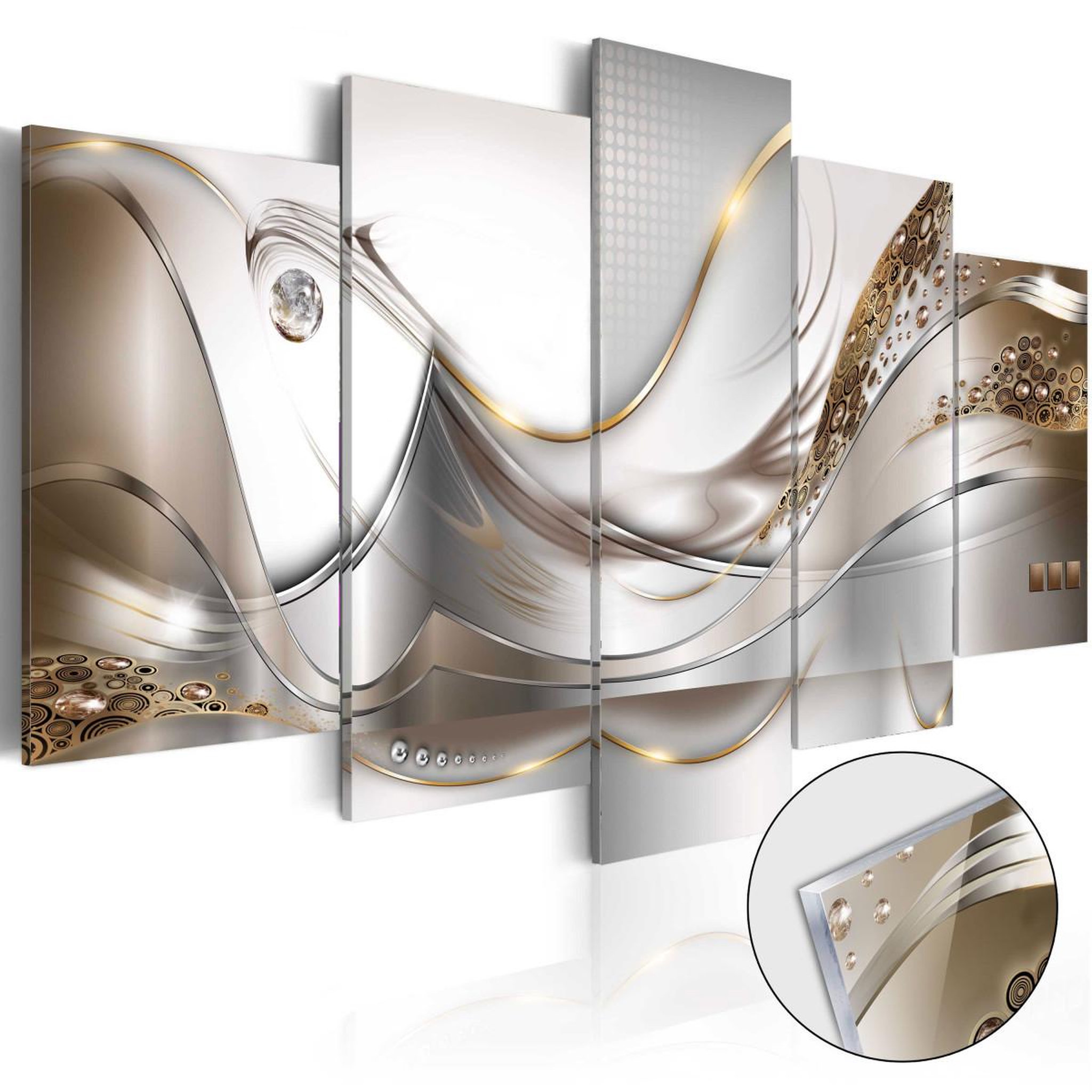 Paris Prix Tableau sur verre acrylique  golden flight. Coloris disponibles : Multicolore