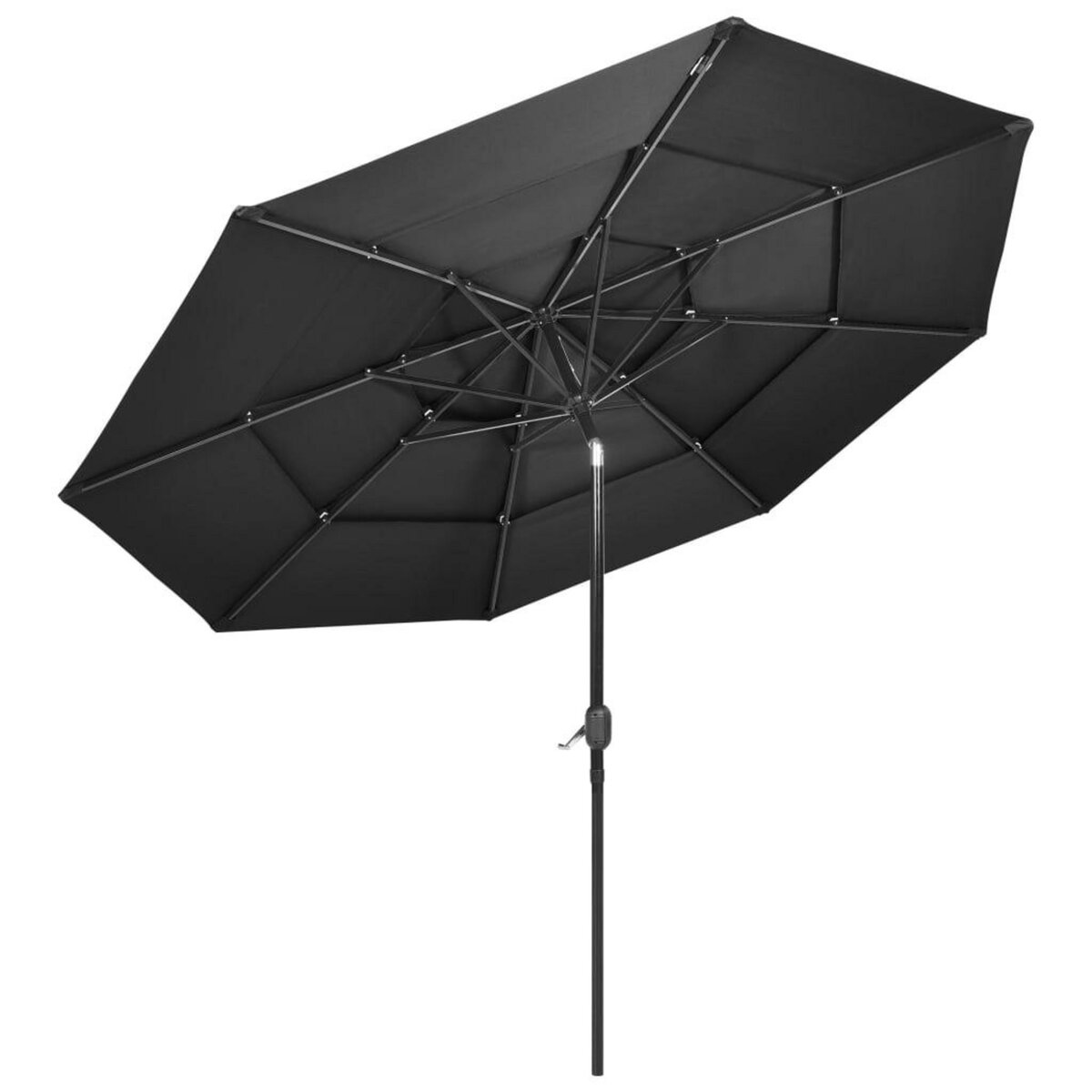 VIDAXL Parasol de jardin a 3 niveaux avec mat en aluminium anthracite