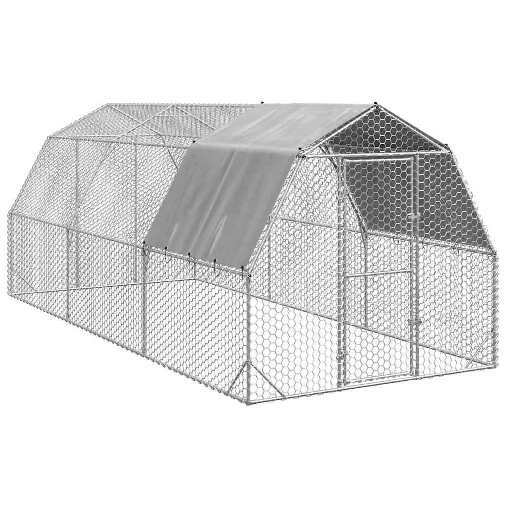 VIDAXL Poulailler avec toit 2,5x6x2,25 m acier galvanise