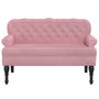 Voir la diapositive 3 : VIDAXL Banc avec dossier rose 119,5x64,5x75 cm velours