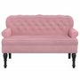 Voir la diapositive 3 : VIDAXL Banc avec dossier rose 119,5x64,5x75 cm velours