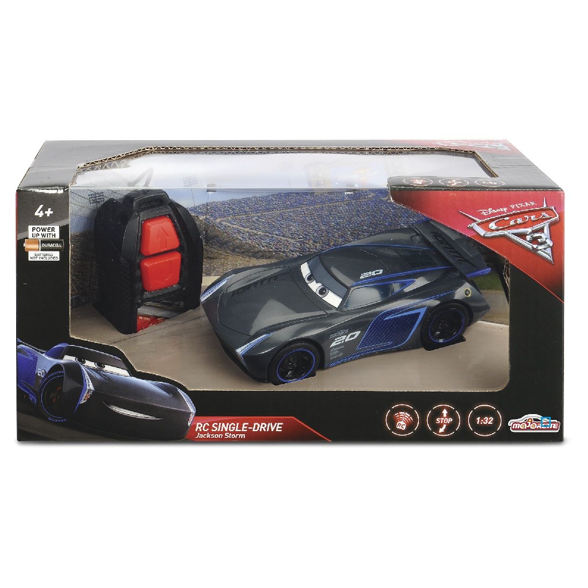 MAJORETTE Voiture Radiocommandée 1/32 Jackson Storm - Disney Cars 3