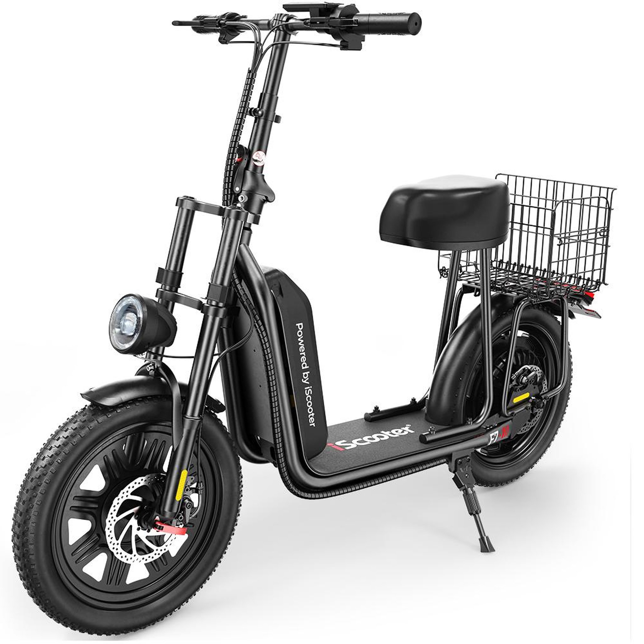 ISCOOTER Trottinette électrique adulte iScooter F7, pneus neige 16 , pliable, noire