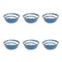 Voir la diapositive 1 : SECRET DE GOURMET Lot de 6 Bols en Porcelaine  Umami Rayon  15cm Bleu