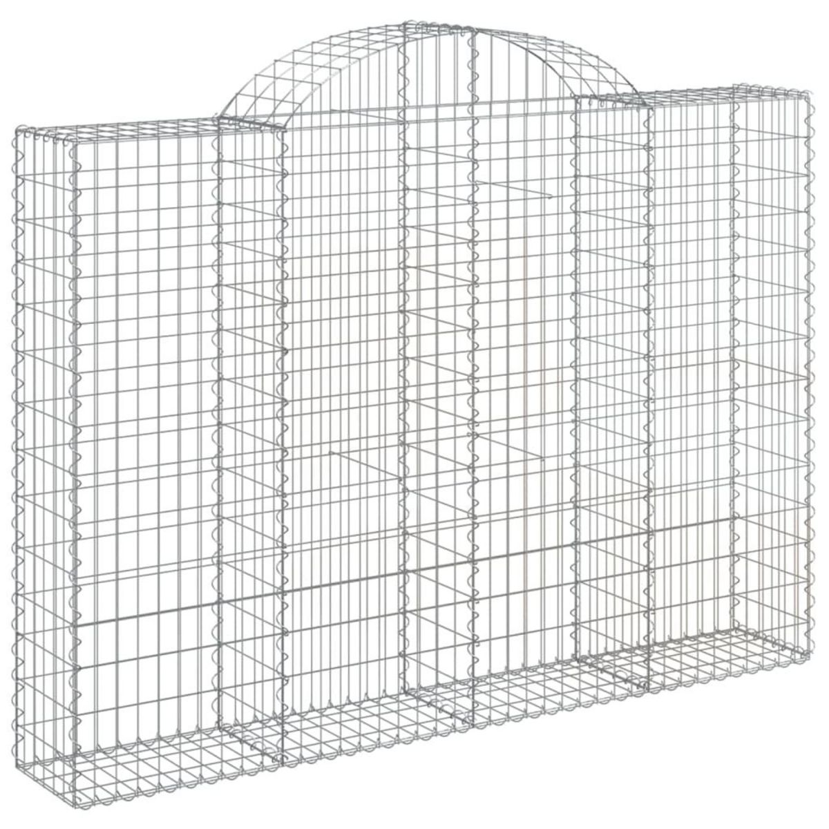 VIDAXL Paniers a gabions arques 6 pcs 200x30x140/160 cm Fer galvanise