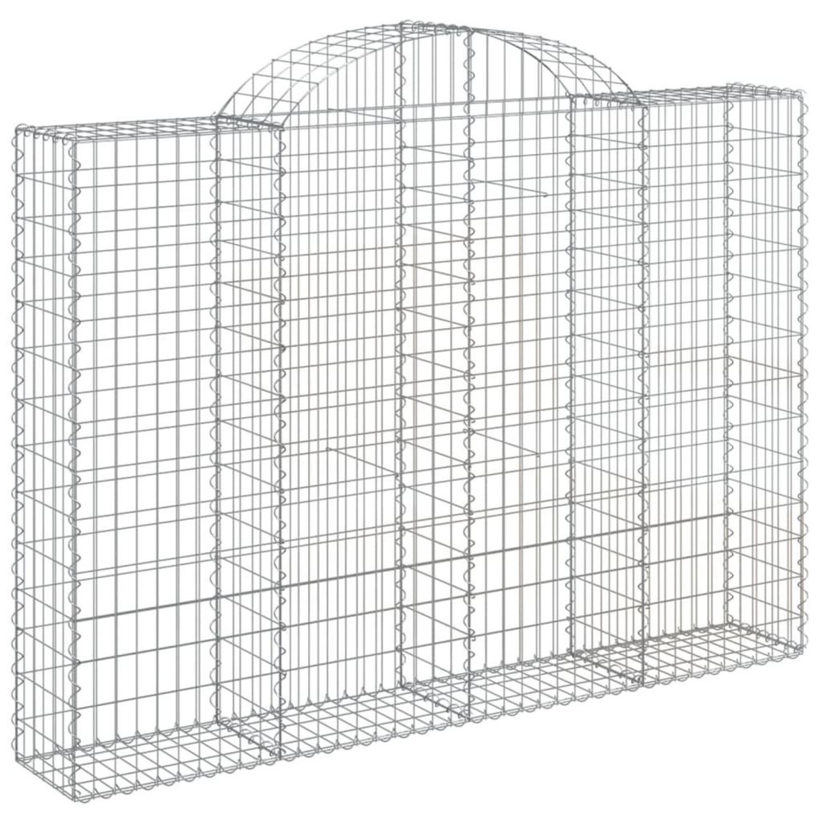 VIDAXL Paniers a gabions arques 6 pcs 200x30x140/160 cm Fer galvanise