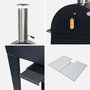 Voir la diapositive 6 : SWEEEK Four à pizza d'extérieur au charbon de bois. coloris noir - Giulia . L70xP63xH122cm