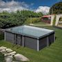 Voir la diapositive 1 : GRE Piscine hors sol rectangulaire en composite - Grise - 4,66 x 3,26 x H 1,24 m 