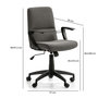 Voir la diapositive 2 : VS VENTA-STOCK Fauteuil de Bureau relevable et reclinable Teo matelassé avec Tissu Gris Foncé