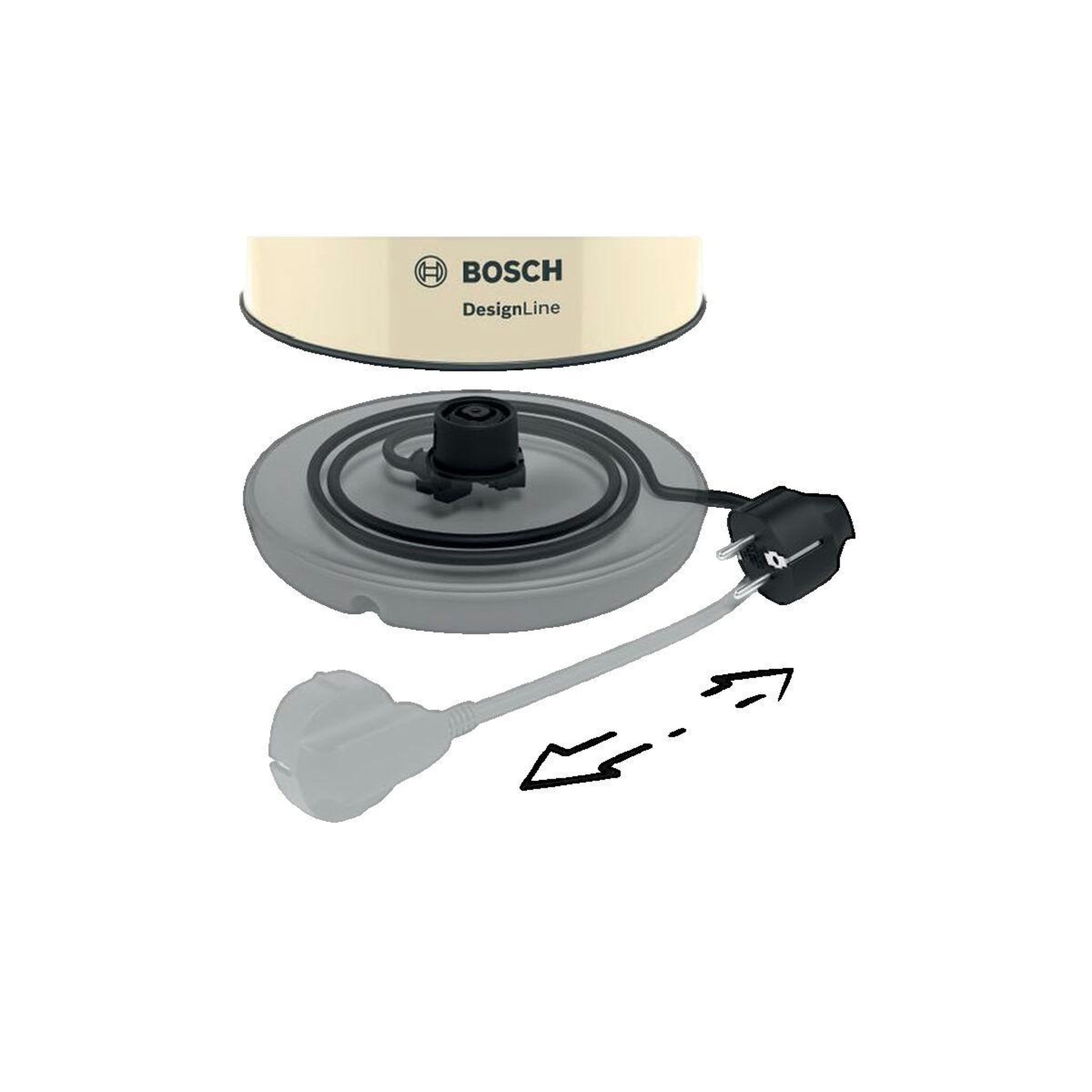Voir la diapositive 3 : BOSCH Bouilloire Bosch TWK4P437 beige