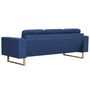 Voir la diapositive 5 : VIDAXL Canape a 3 places Tissu Bleu