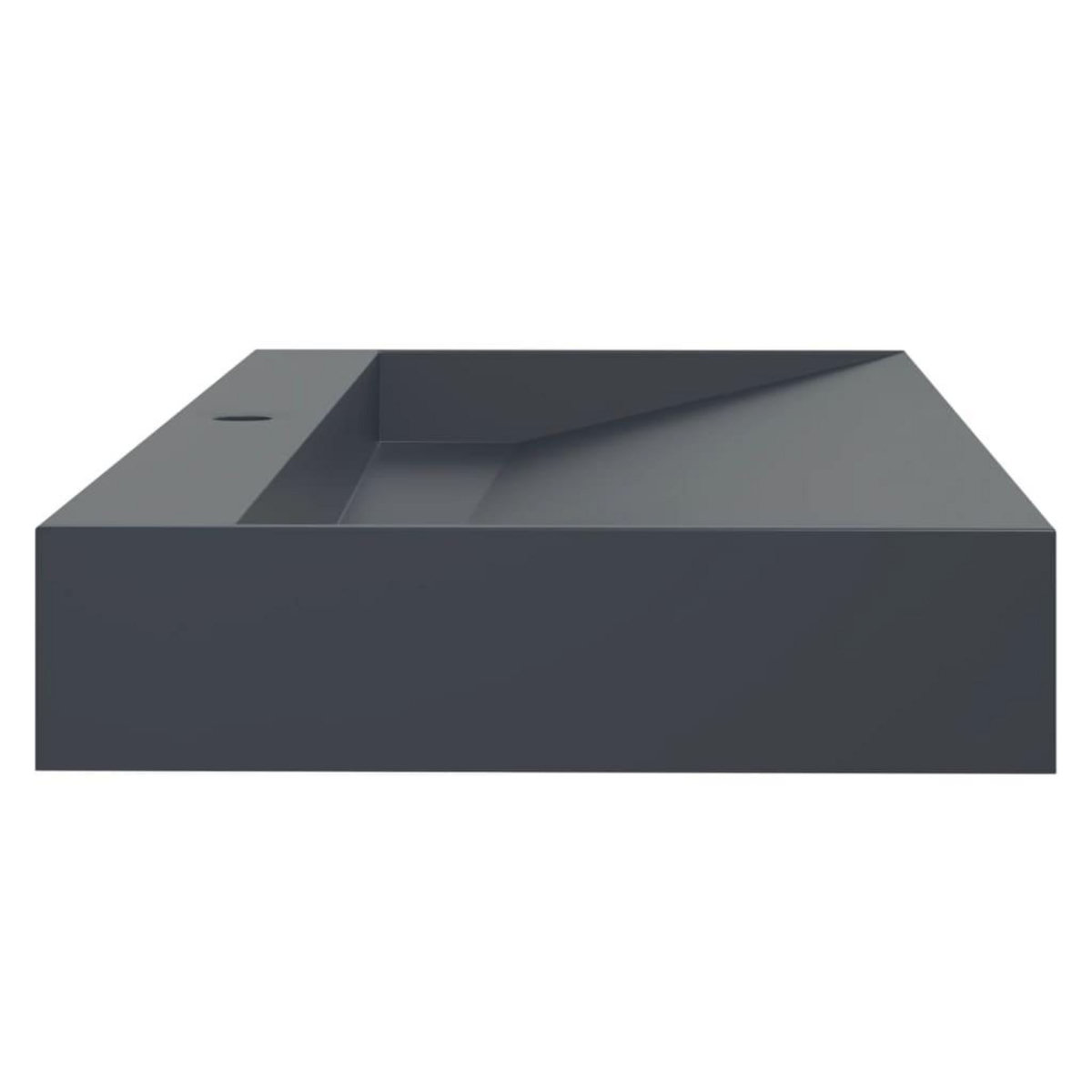 VIDAXL Vasque 120x46x11 cm fonte minerale/marbre anthracite