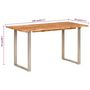 Voir la diapositive 6 : VIDAXL Table de salle a manger 140x70x76 cm Bois d'acacia solide