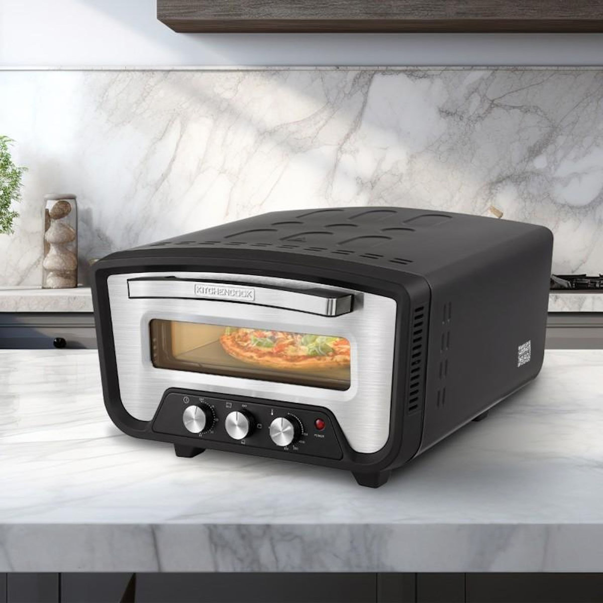 KITCHENCOOK Kitchencook - K Pizza Lite - Four à Pizza électrique - Cuisson 3 Minutes - 2200w - 430°c