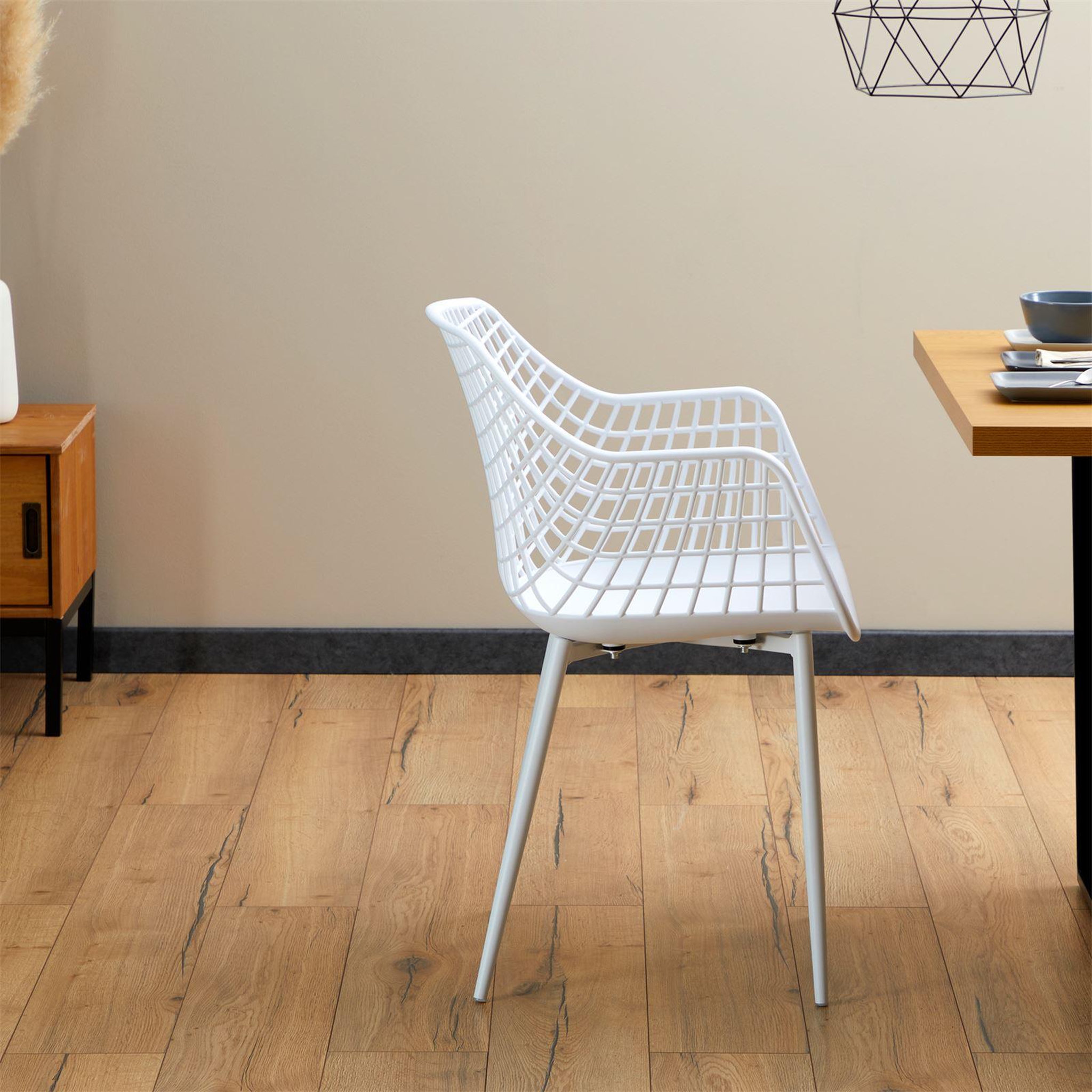 Voir la diapositive 4 : IDIMEX Lot de 4 chaises LUCIA, en plastique